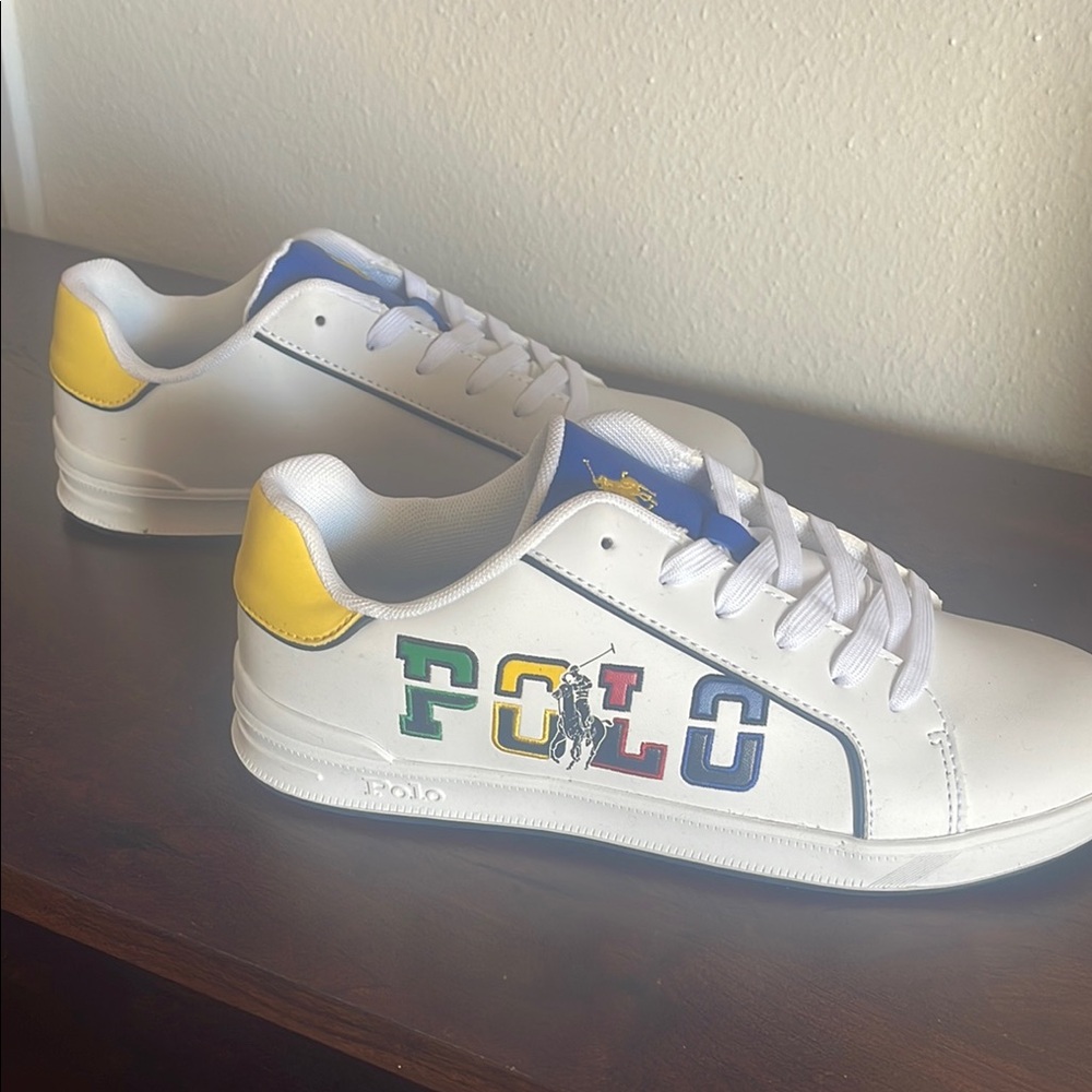 COPY - Polo by Ralph Lauren Kids White and Yellow Sneakers